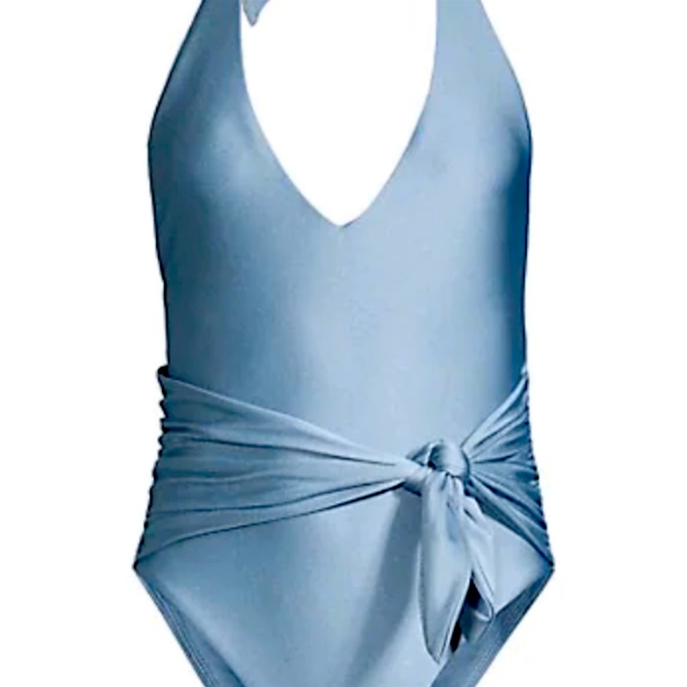 Veronica Beard “Vickerie” One Piece Belted Swimsuit, Sz S, Color Petrol, NWT